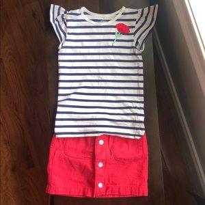 Carter’s skirt and tee set